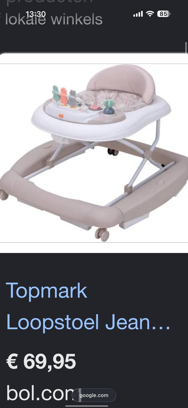 loopstoel, Ophalen, Zo goed als nieuw