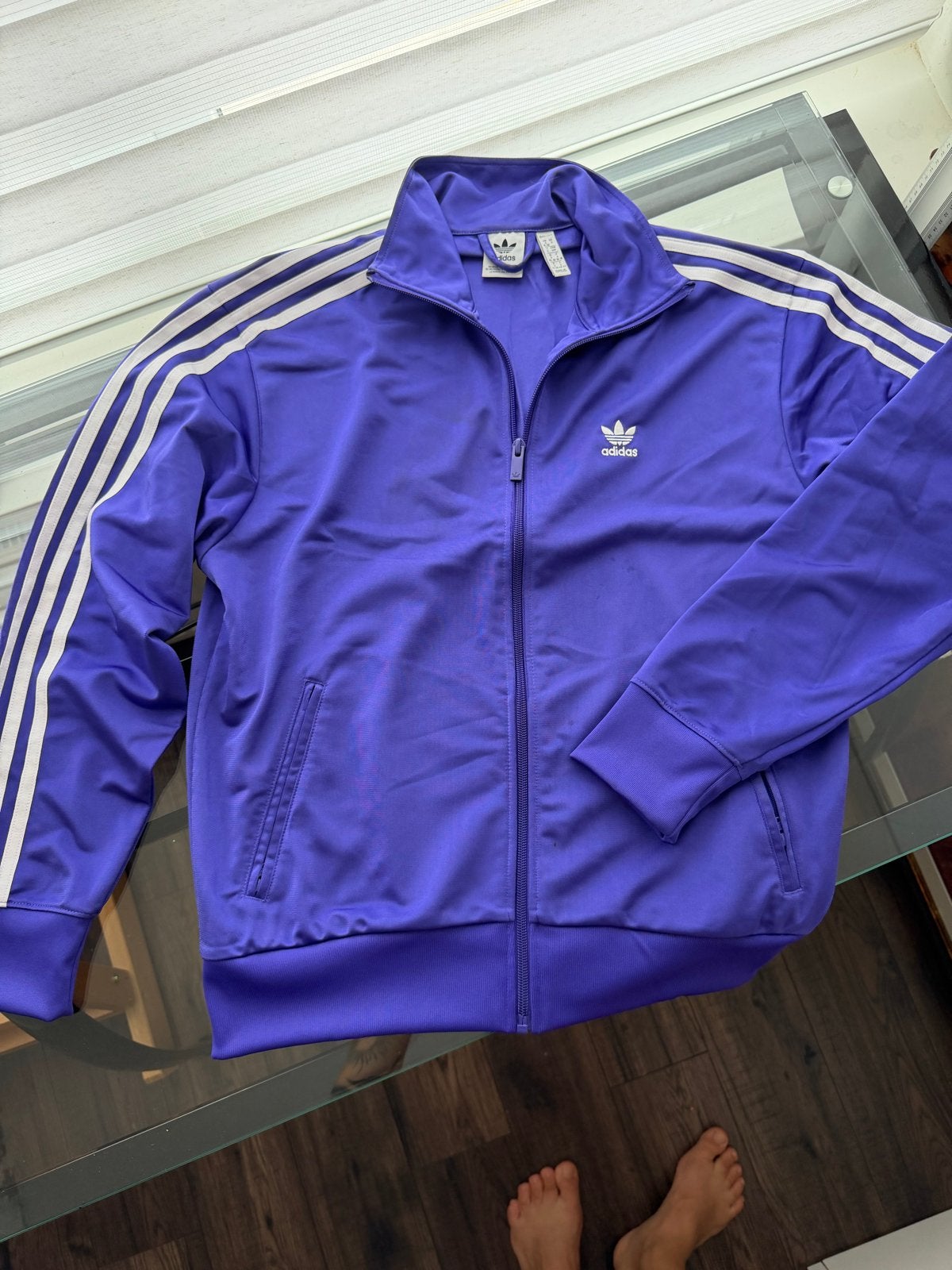 Paarse Adidas sweatshirt - Maat S / M, Ophalen of Verzenden, Gedragen, Maat 36 (S), Paars