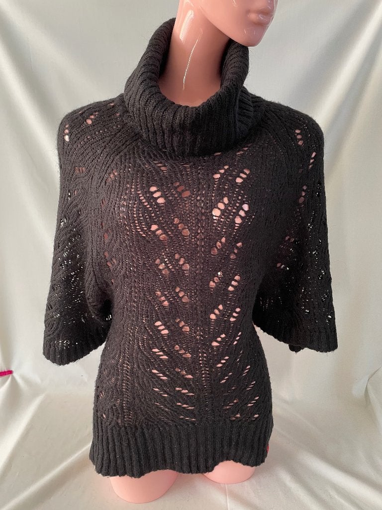 Esprit zwarte opengewerkte trui, maat XXS, Zwart, Ophalen of Verzenden, Zo goed als nieuw, Maat 34 (XS) of kleiner