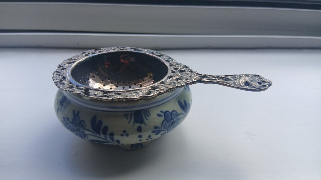 Vintage theezeefje, Antiek en Kunst, Curiosa en Brocante, Ophalen of Verzenden