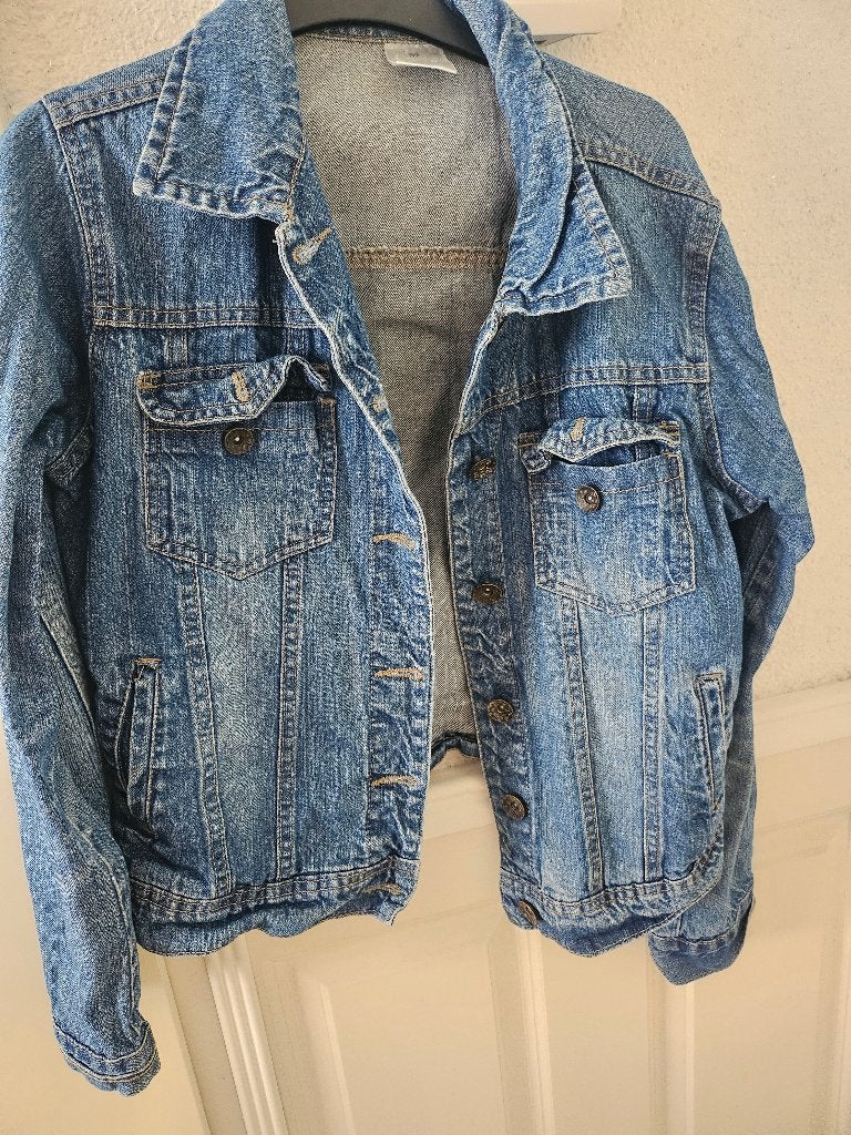 dames spijkerjas maat M, Ophalen of Verzenden, Gedragen, Maat 38/40 (M), Blauw