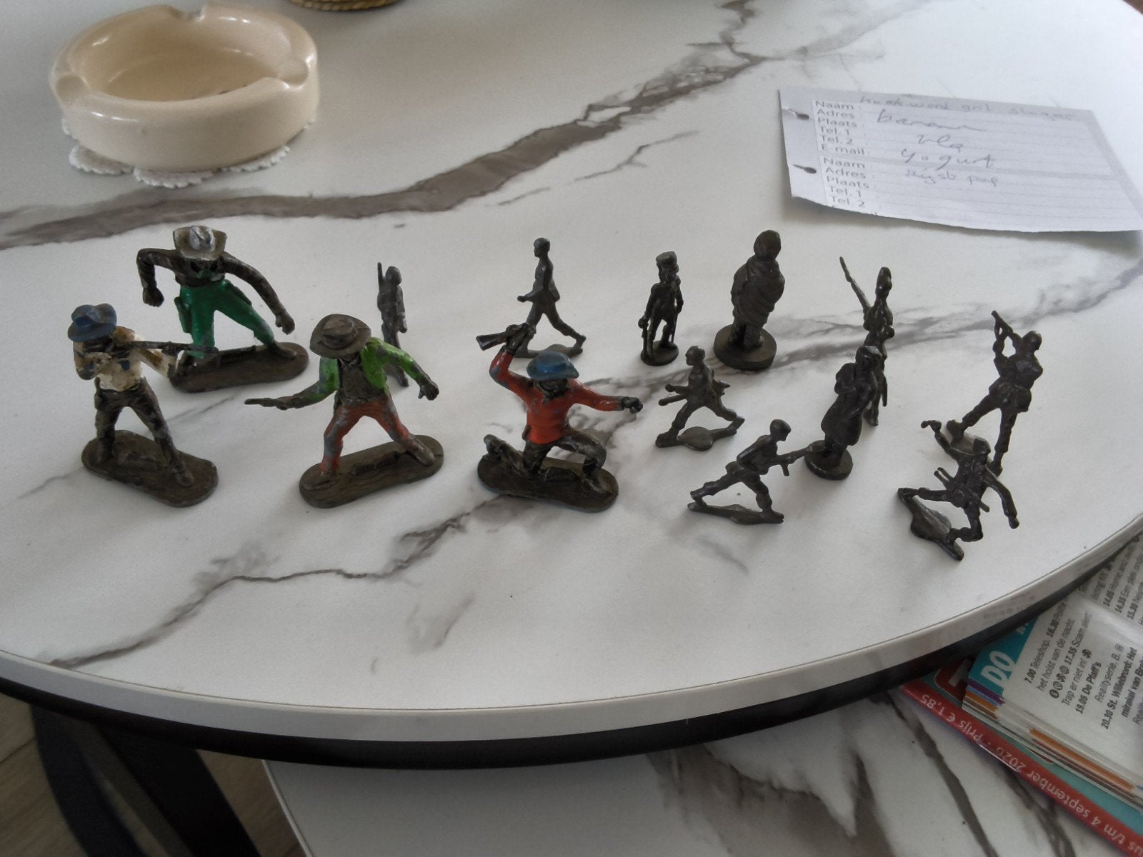 Vintage tinnen Speelgoed Soldaten Figuren Set, Ophalen of Verzenden, Gebruikt