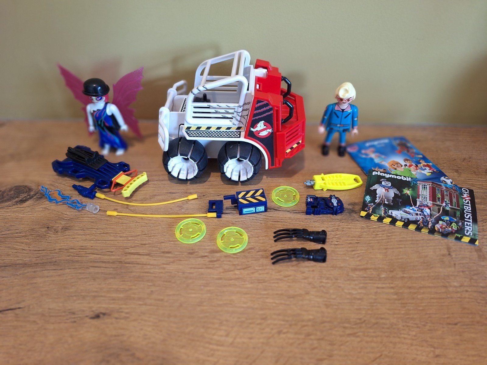 Playmobil Ghostbusters voertuig met figuur en acc. 9386, Complete set, Voertuig, Ophalen of Verzenden, Zo goed als nieuw