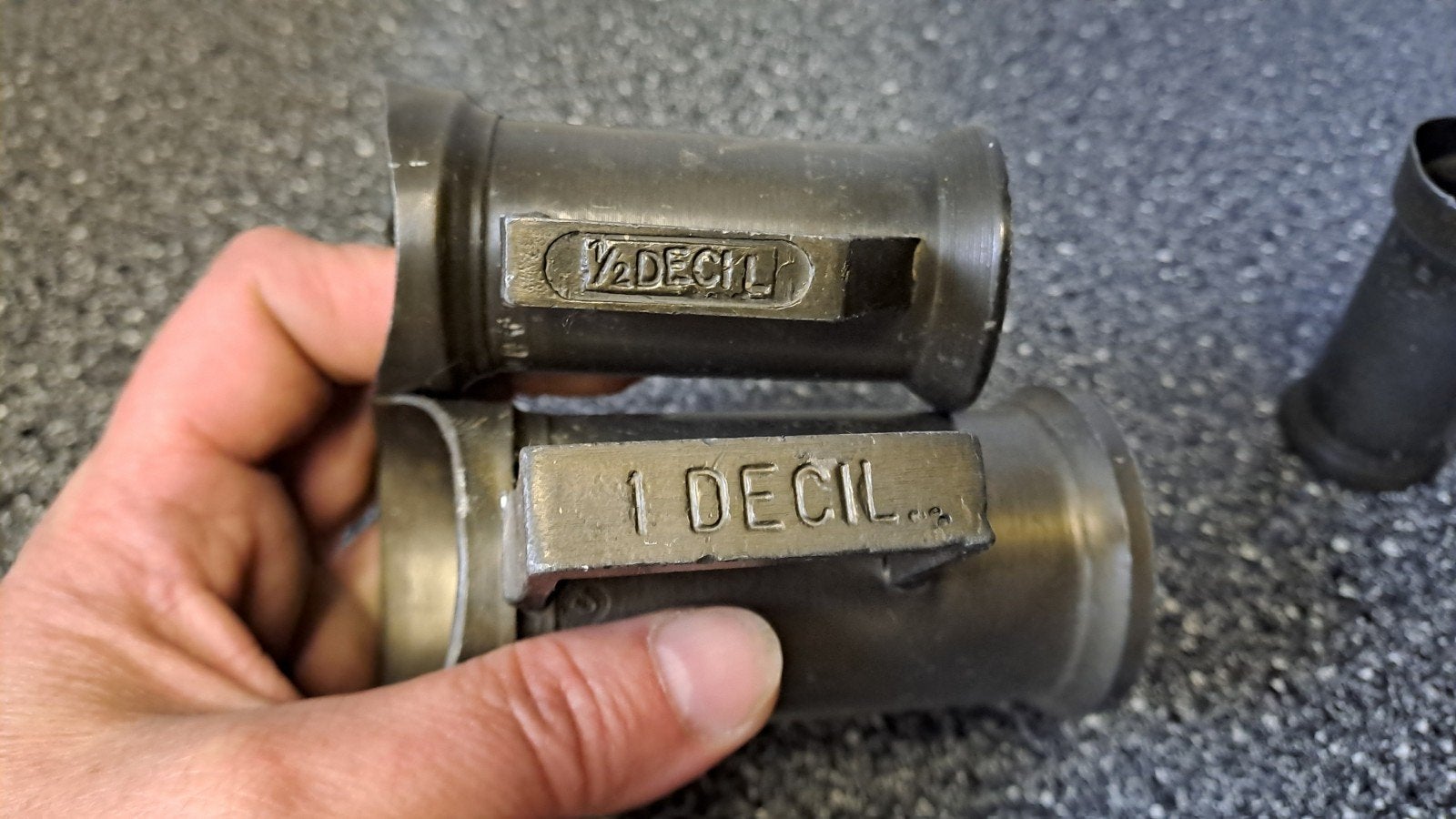 Prachtige set van vier antieke tinnen maatbekers, Ophalen of Verzenden