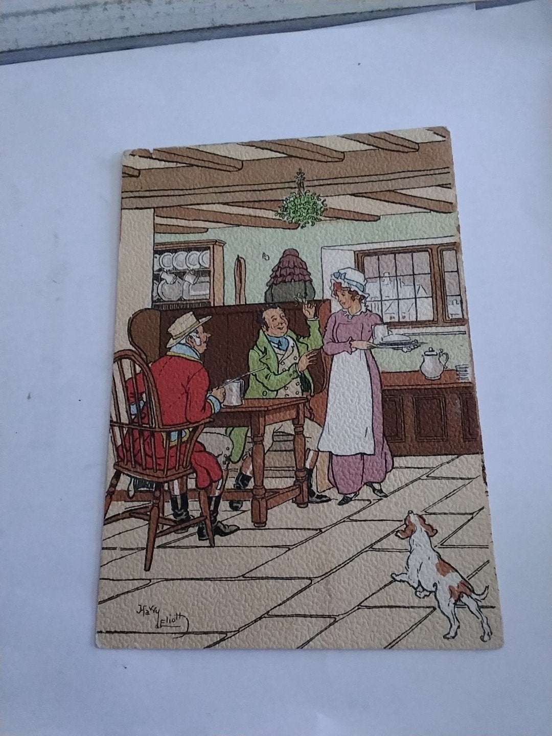 Oude Franse Ansichtkaart - Harry Elliott Illustratie, Ophalen of Verzenden, Voor 1920, Gelopen