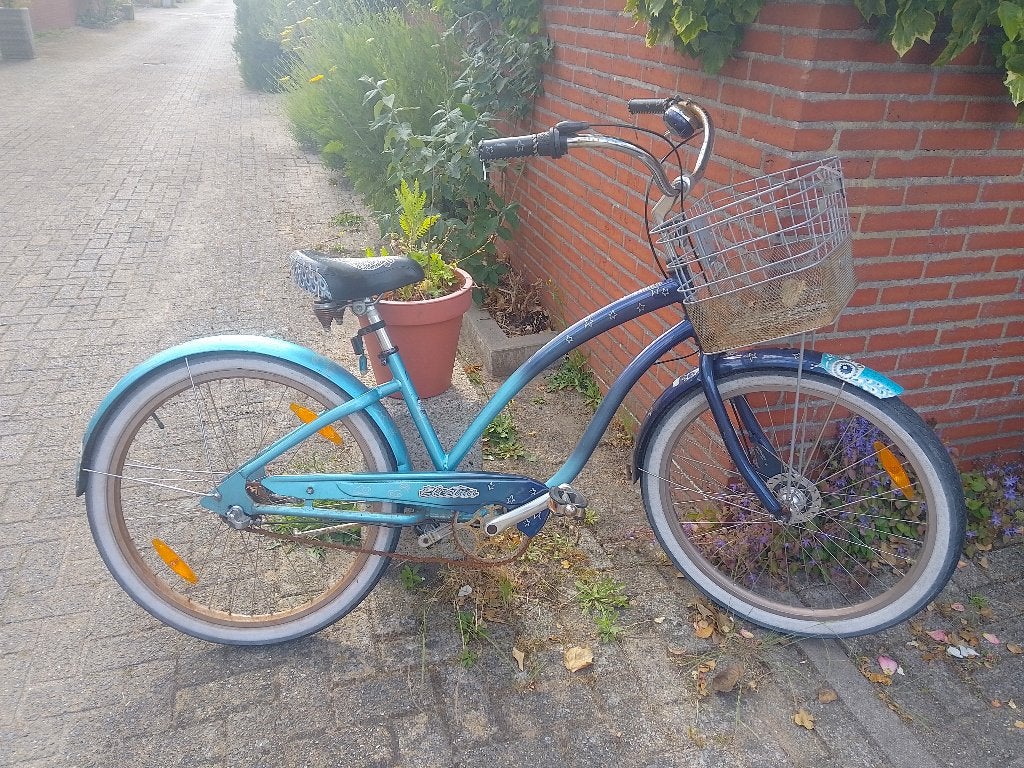 Electra lowrider blauw, Fietsen en Brommers, Fietsen | Cruisers en Lowriders, Ophalen, Terugtraprem, Gebruikt, Staal