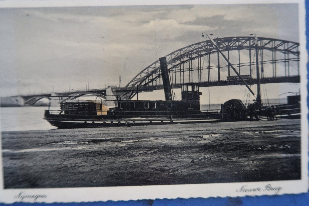 Nijmegen-nieuwe brug, Ophalen of Verzenden, 1940 tot 1960, Ongelopen, Gelderland