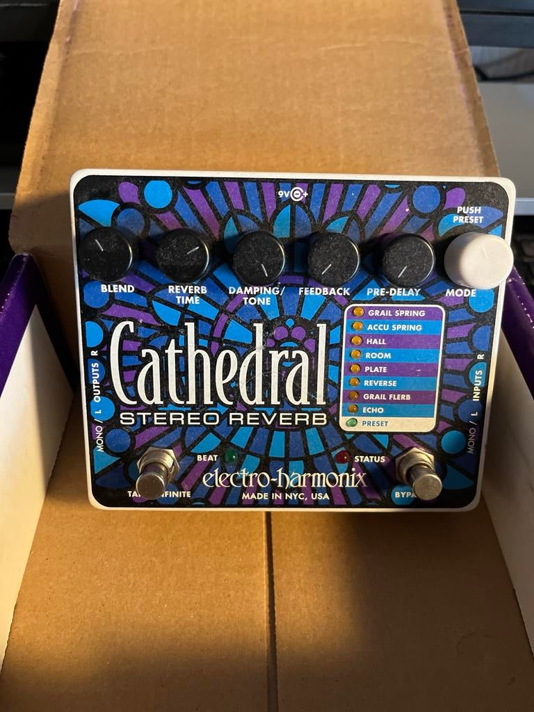 Electro-Harmonix Cathedral Stereo Reverb, Muziek en Instrumenten, Effecten, Gebruikt, Reverb, Ophalen of Verzenden