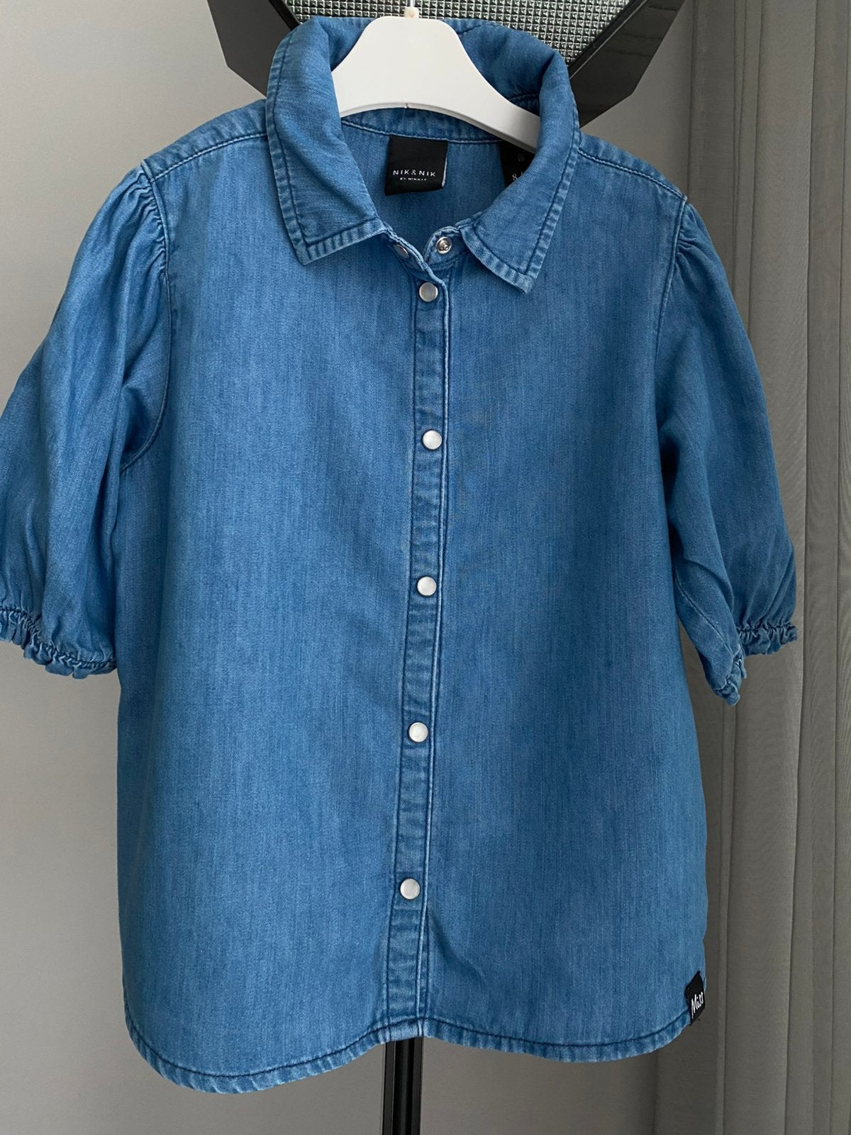 Apart blousje NIK&NIK mt128 ALS NIEUW, Ophalen of Verzenden, Zo goed als nieuw, Meisje, Overhemd of Blouse