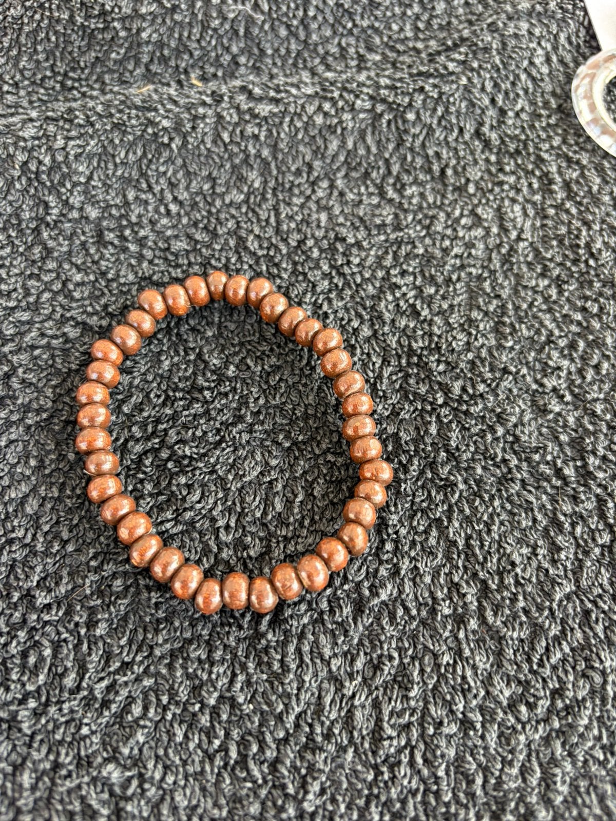 Houten kralen armband, Ophalen of Verzenden, Gebruikt, Bruin, Hout