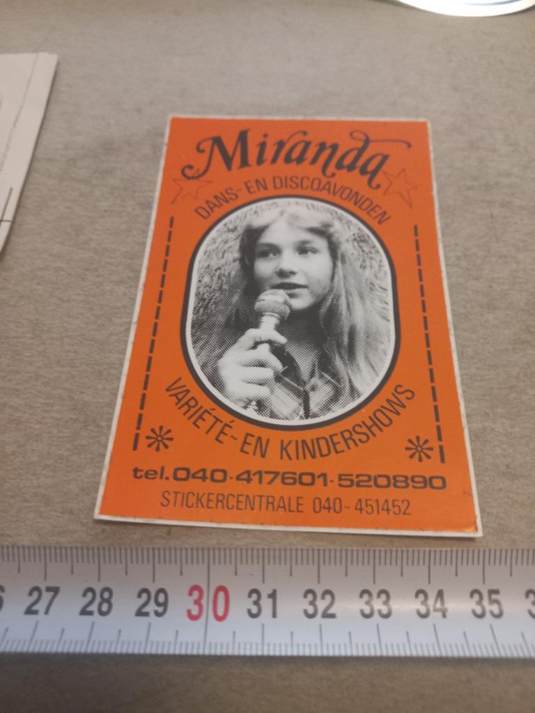Zangeres miranda, Ophalen of Verzenden, Zo goed als nieuw