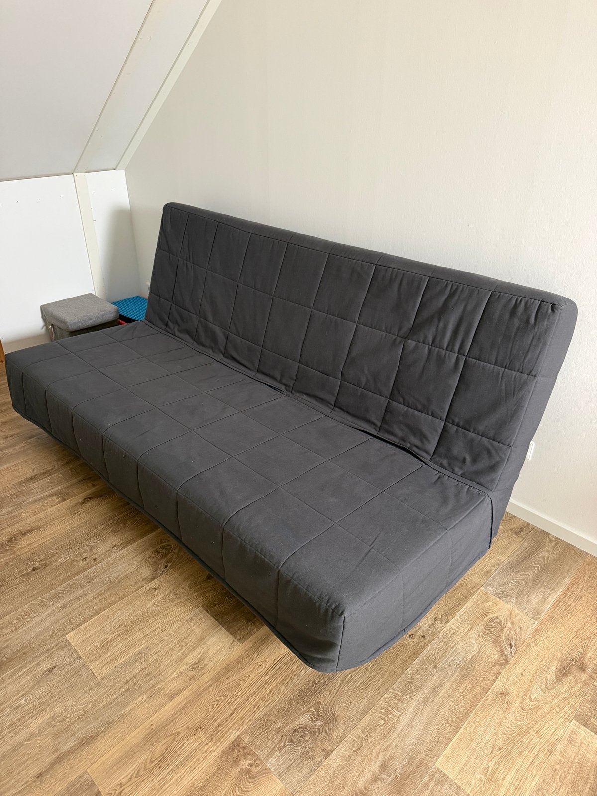 Tweepersoons slaapbank - Grijs, Huis en Inrichting, Ophalen, Gebruikt, Tweepersoons, 140 cm