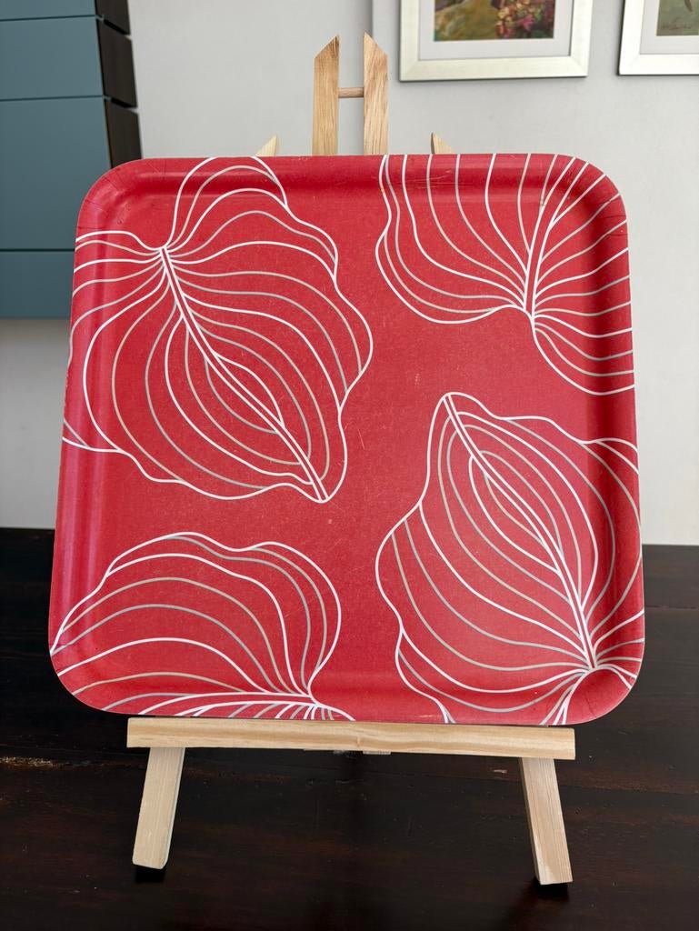 Ikea dienblad met bladeren, vierkant, Ophalen of Verzenden, Gebruikt, Vierkant, Kunststof