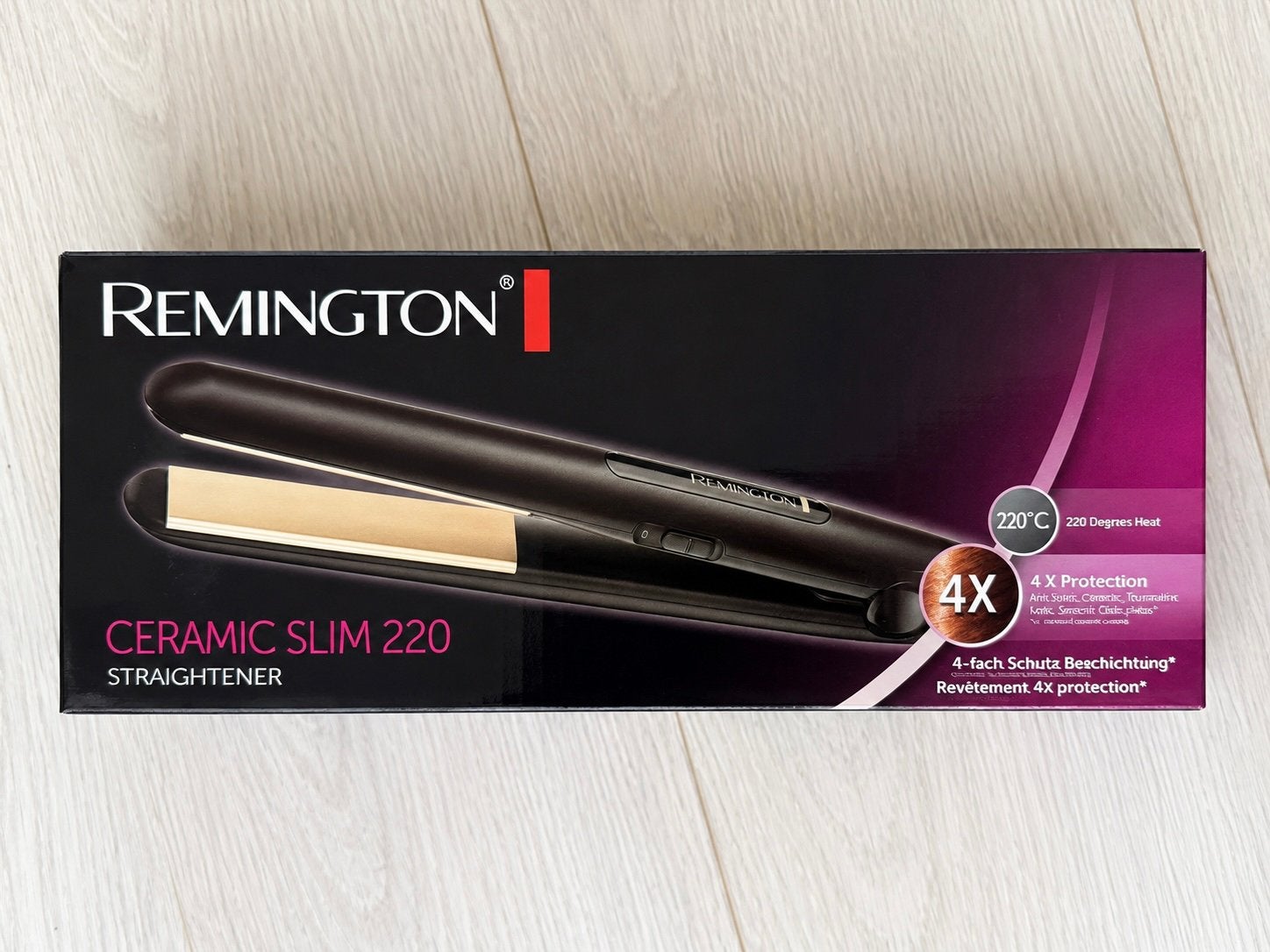Remington Ceramic Slim 220 Stijltang S1510 – Nieuw in doos, Ophalen of Verzenden, Zo goed als nieuw, Krultang of Stijltang