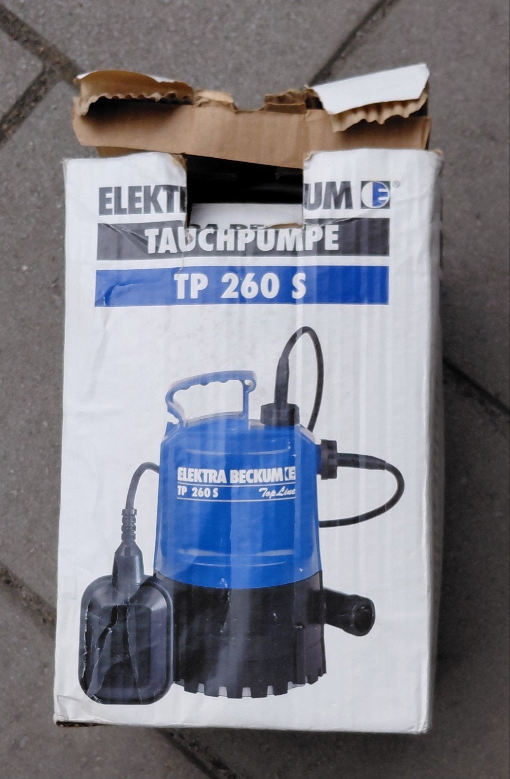 ELEKTRA BECKUM AG Dompelpomp TP 260 S met Vlotterschakelaar, Tuin en Terras, Ophalen