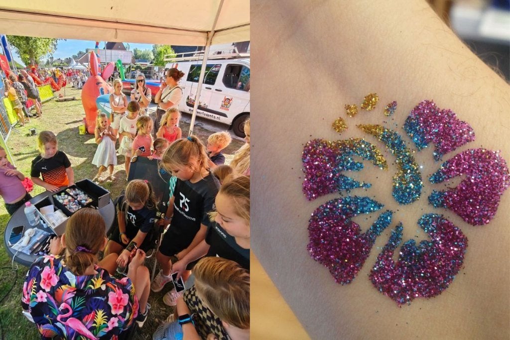 Glittertattoo artiest inhuren op locatie, Hobby en Vrije tijd, Overige Hobby en Vrije tijd, Verzenden, Nieuw