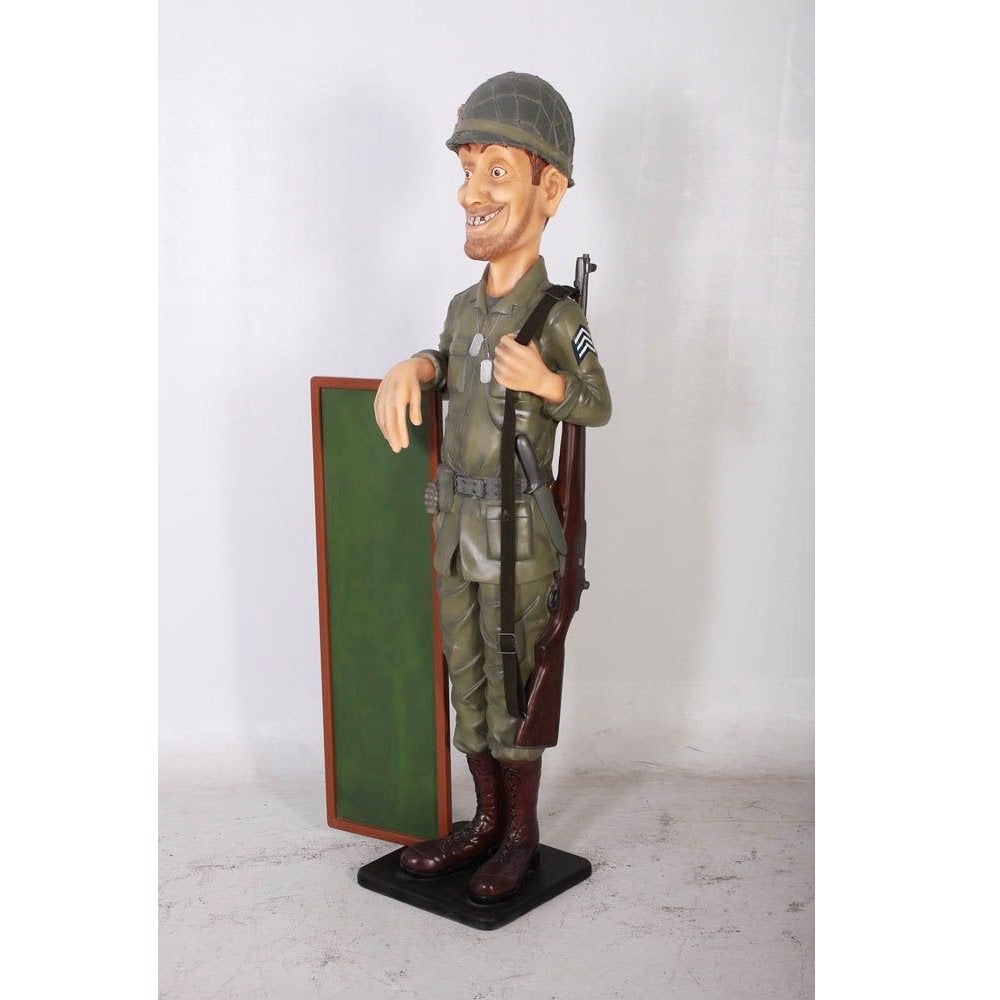 Soldaat met menubord 160 cm - soldatenbeeld, Ophalen, Nieuw