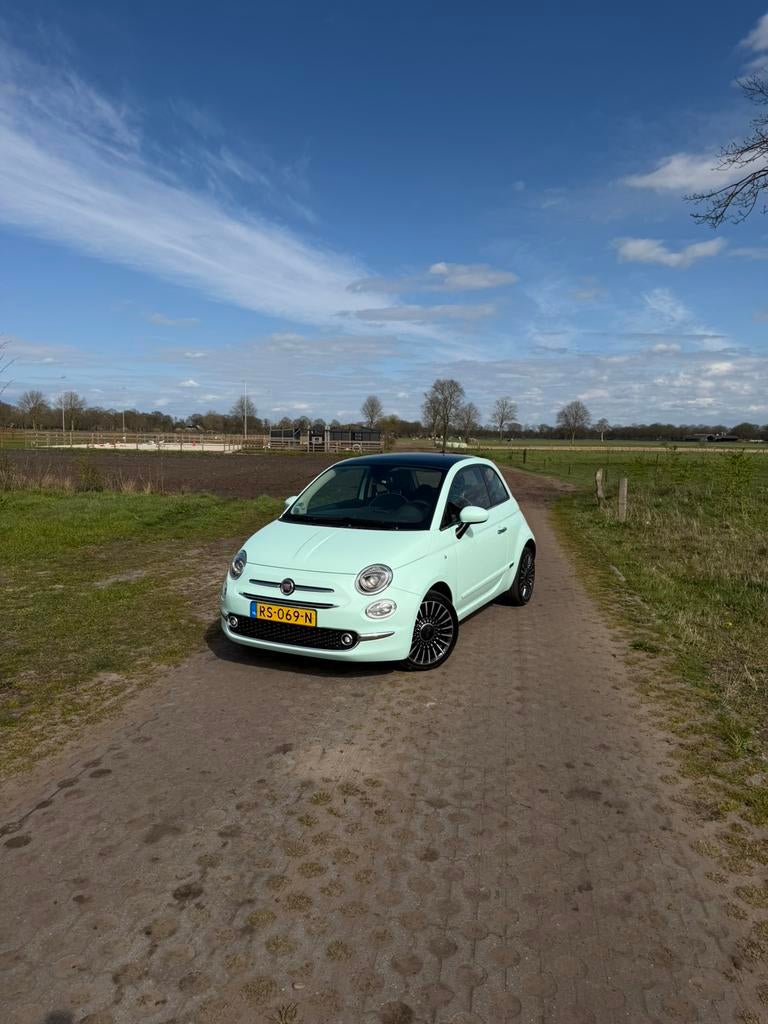 Fiat 500 Twinair Turbo 80pk 2018 Groen, Auto's, Fiat, Voorwielaandrijving, 31 €/maand, Origineel Nederlands, Bedrijf