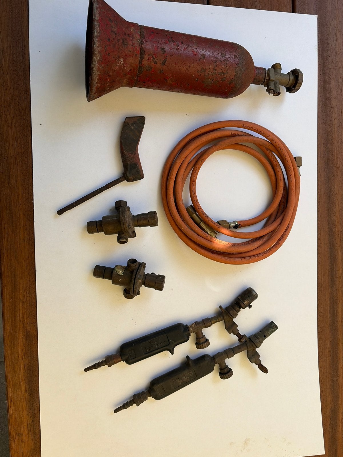 Vintage Sievert propaanbrander set met toebehoren, Ophalen, Gebruikt