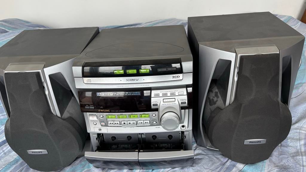 Teab Philips Radio, Dual CD, Dual Cassettedeck en Versterker, Audio, Tv en Foto, Stereo-sets, Ophalen, Philips, Gebruikt, Cassettedeck