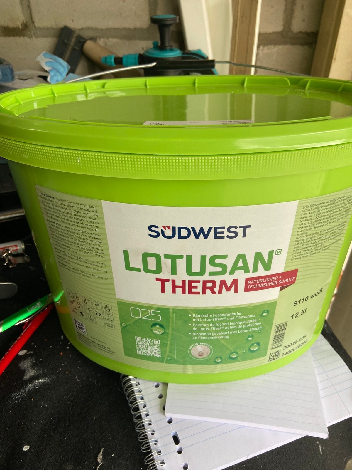 SUDWEST LOTUSAN THERM Verf RAL9003 Signaalwit 12,5L, Wit, Nieuw, Ophalen of Verzenden, Verf