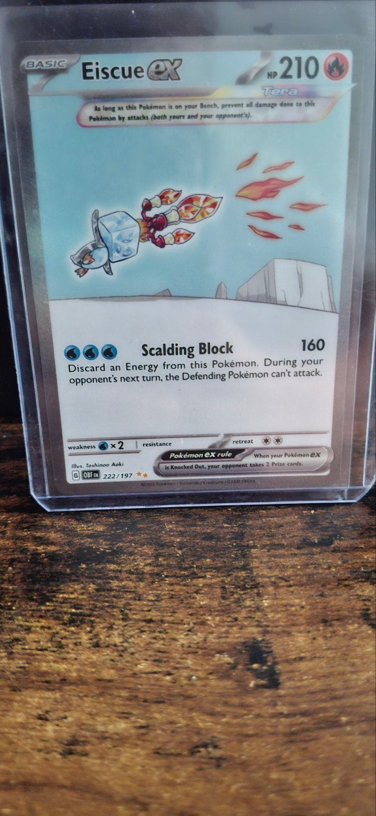 Eiscue ex 222/197 - Pokémon kaart, Ophalen of Verzenden, Zo goed als nieuw, Losse kaart
