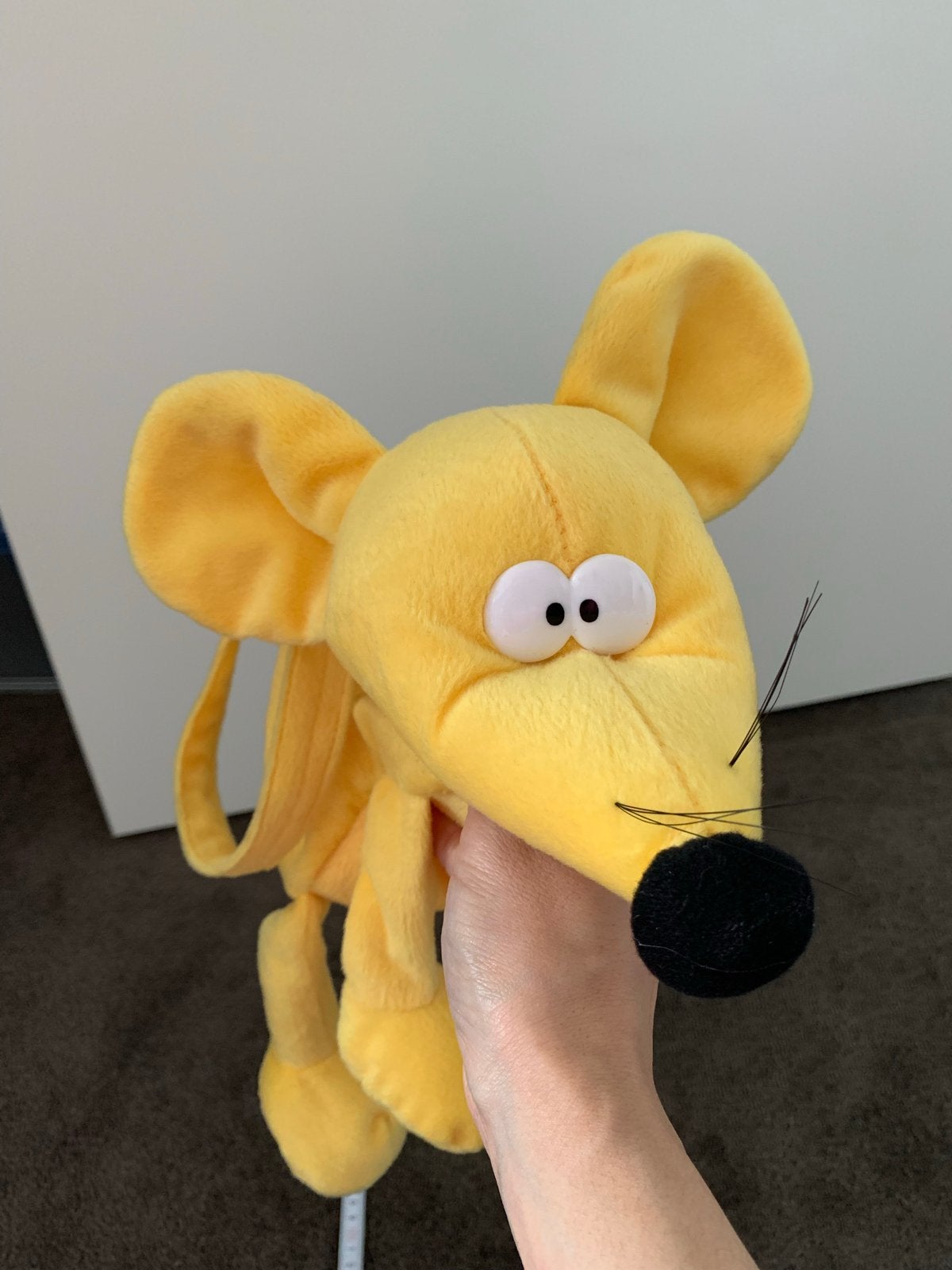 Leuke gele muis rugzak/tasje voor kinderen, Muis, Geel, Ophalen of Verzenden, Zo goed als nieuw