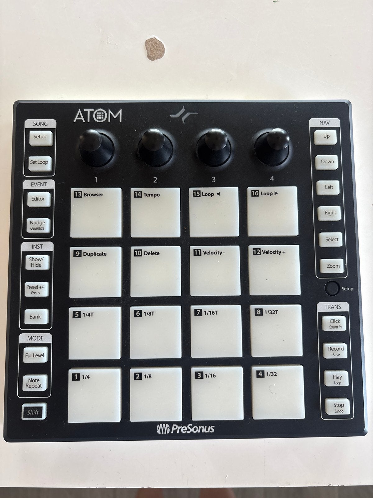 PreSonus ATOM MIDI Pad Controller, Overige merken, Zo goed als nieuw, Met midi-aansluiting, Overige aantallen
