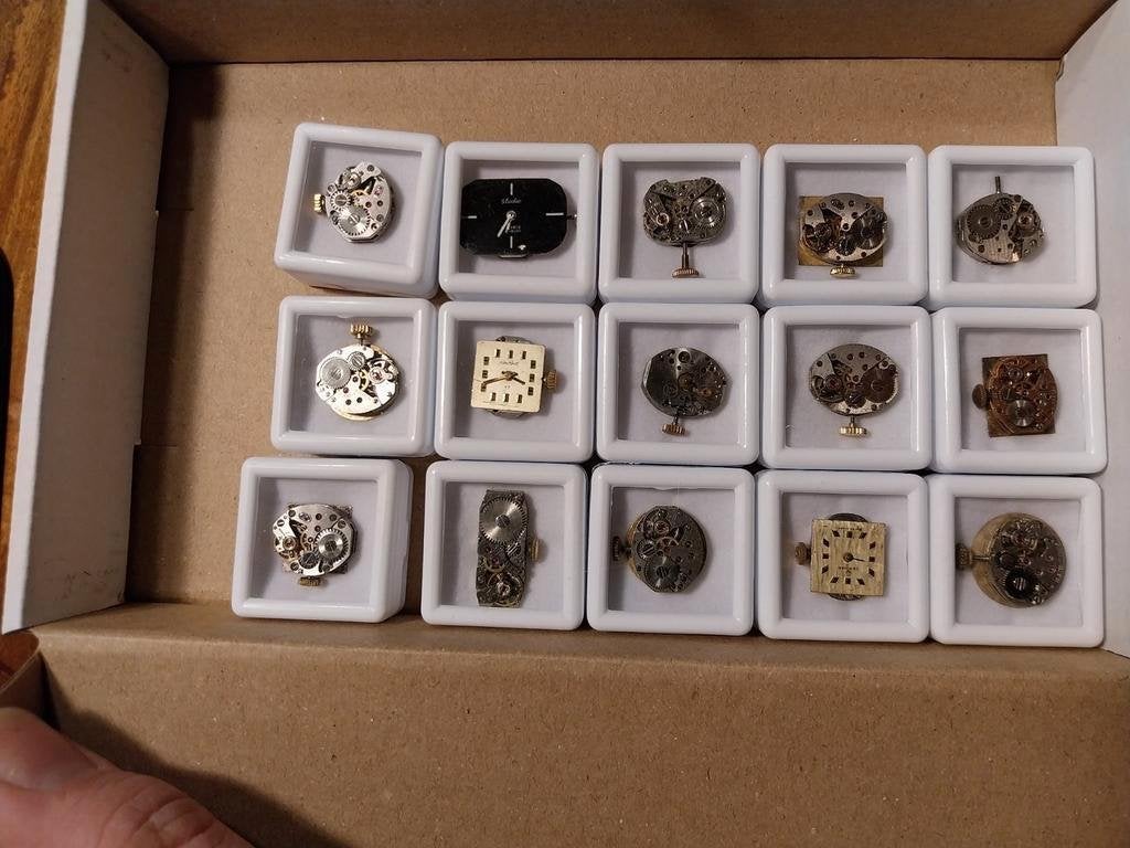 Lot met antieke mechanische uurwerken goudsmid edelsmid, Sieraden, Tassen en Uiterlijk, Ophalen of Verzenden, -, -, -