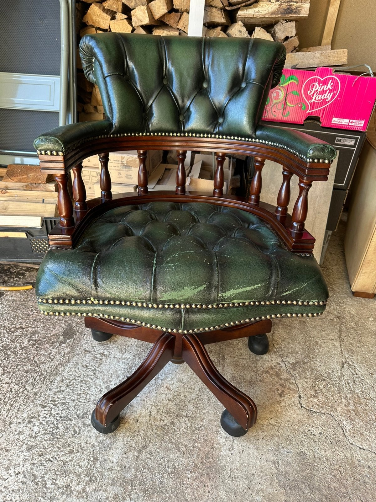 Chesterfield Captains Chair bureaustoel., Huis en Inrichting, Ophalen, Gebruikt, ., .