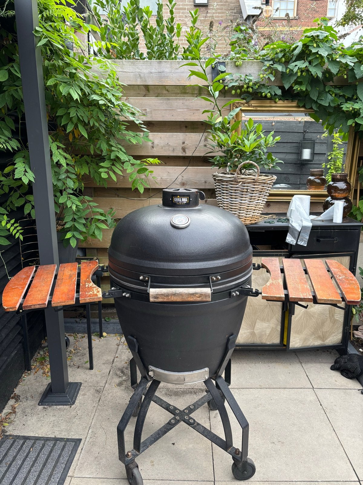 Grill Bill BBQ 60 cm met beschermhoes, Ophalen, Gebruikt