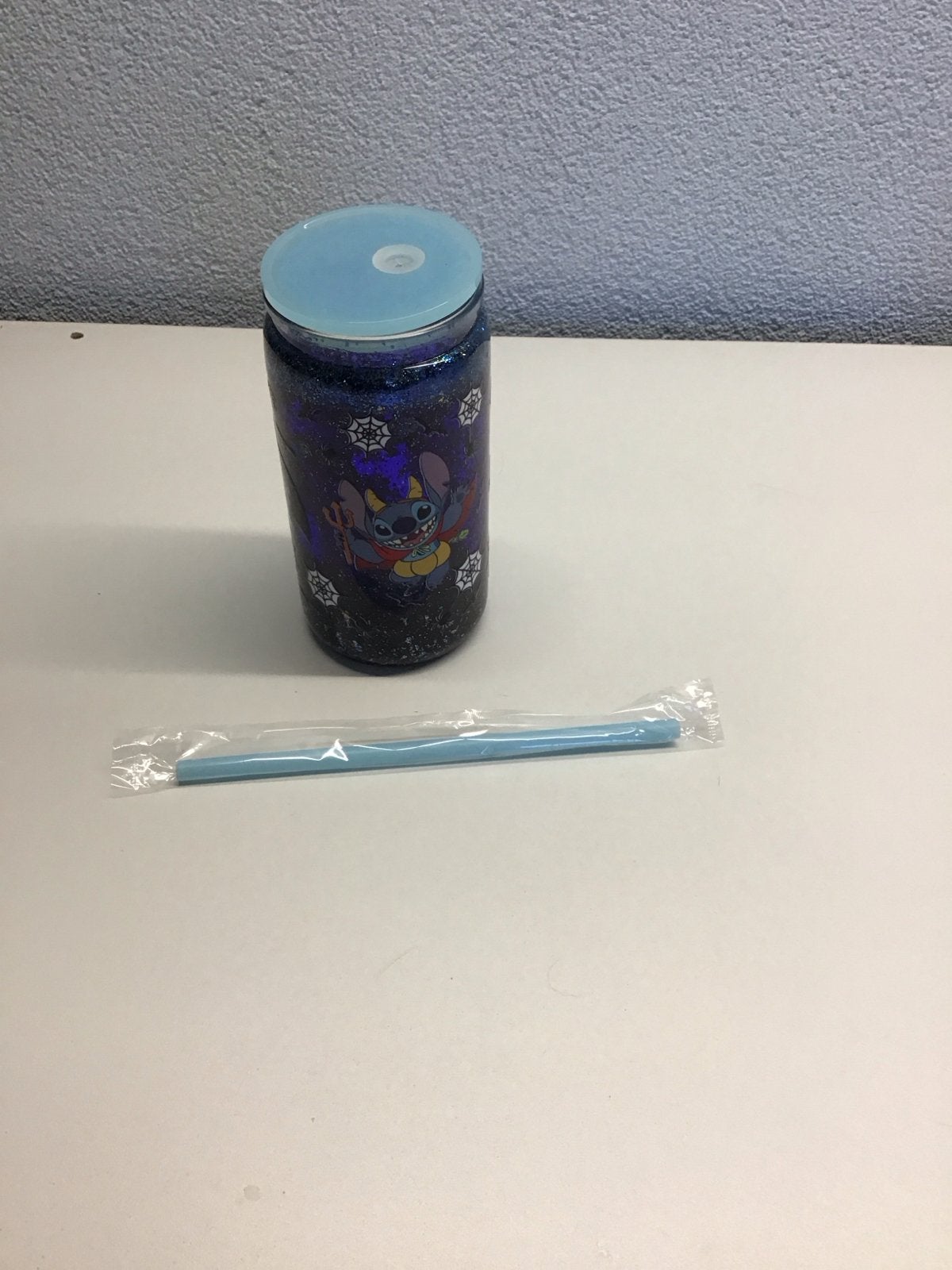 Stitch drinkfles met rietje - Nieuw, Verzenden, Kunststof, Nieuw, Overige merken