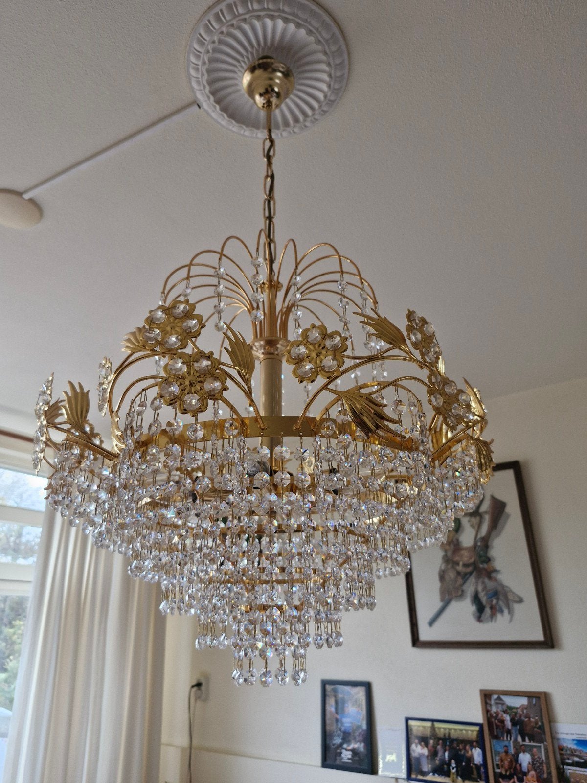 2 gave vintage hollywood regency palwa swarovski kristallen, Ophalen of Verzenden
