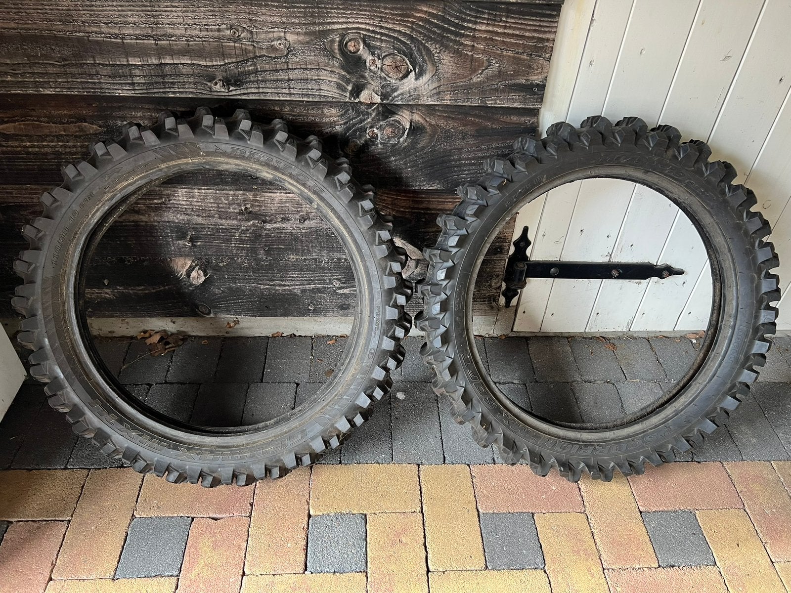 Pirelli scorpion soft + dunlop geomax mx14, Ophalen of Verzenden, Gebruikt
