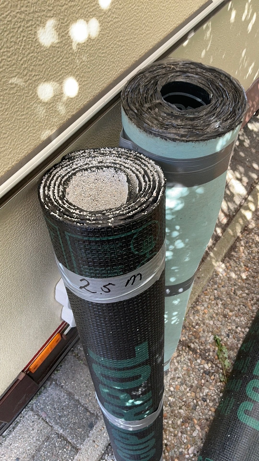 Witte bitumen coperpol met onderlaag en vuilstrook, Ophalen, Overige materialen, Overige kleuren, Nieuw
