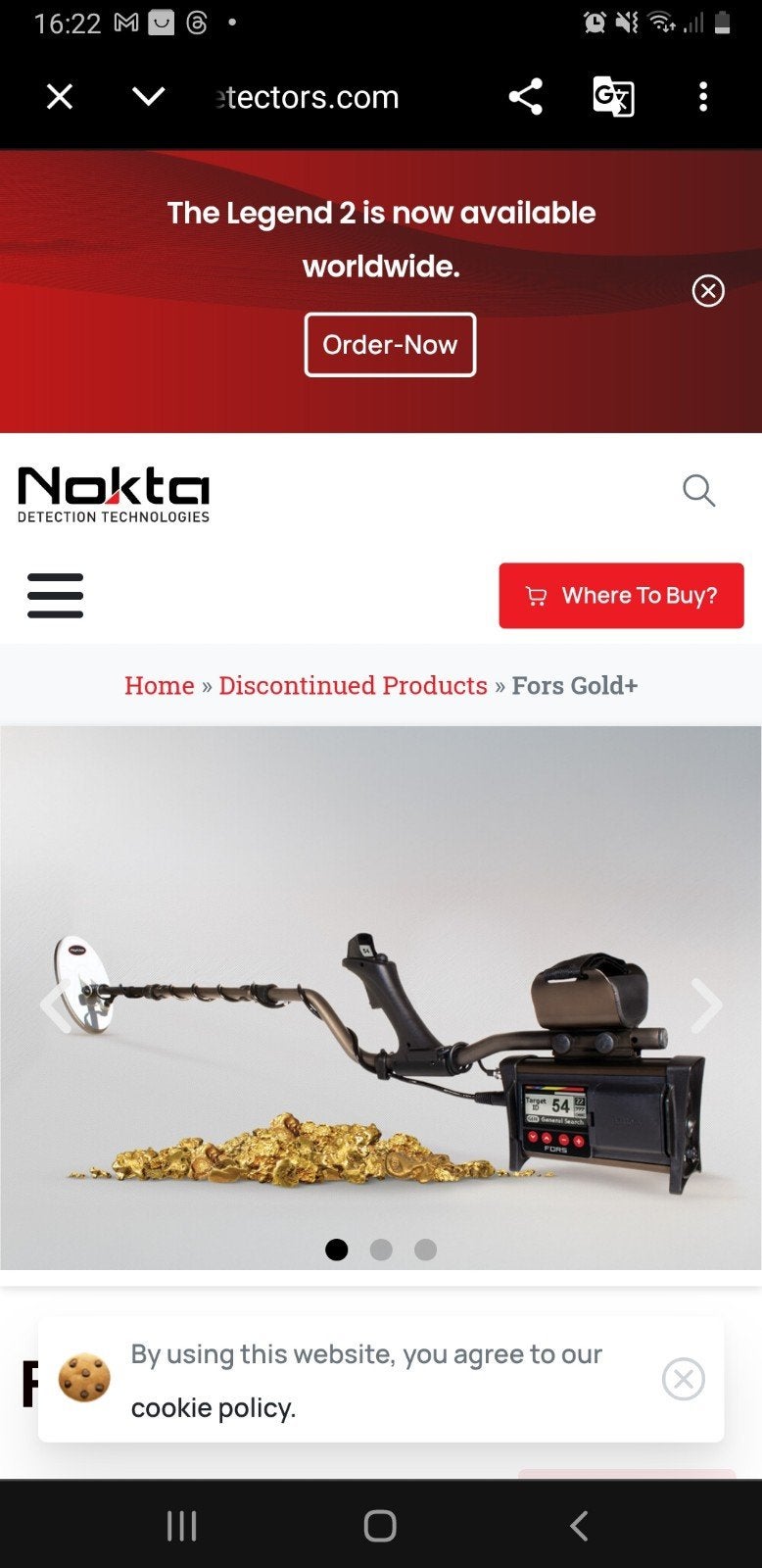 Nokta Fors Gold+ Metaaldetector met 2 zoekschijven, Hobby en Vrije tijd, Overige merken, Meer dan 30 cm, Ophalen of Verzenden