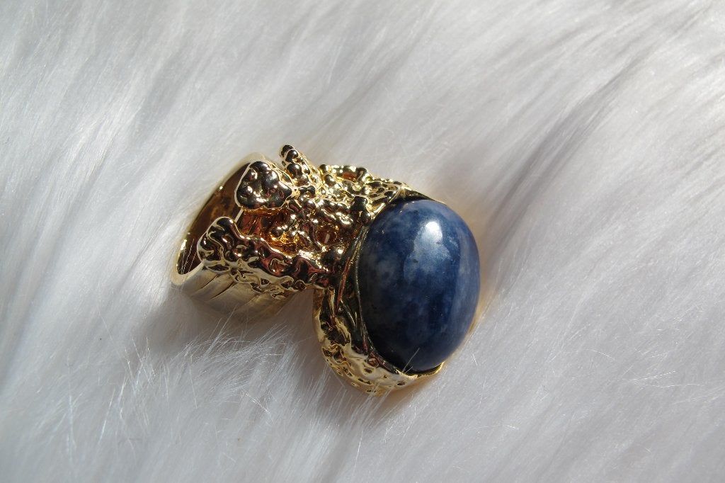 Faux blue stone ring, Overige materialen, Nieuw, Ophalen of Verzenden, 17 tot 18