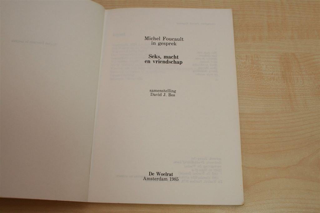 Michel Foucault — Interviews over Seks, Macht & Vriendschap, Verzenden, Gelezen, Overige onderwerpen, Achtergrond en Informatie