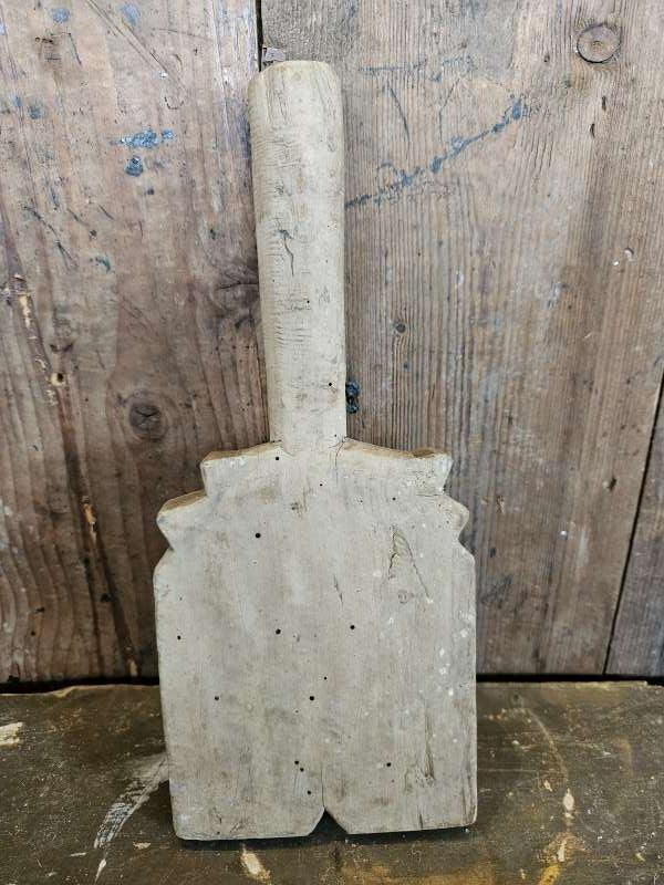 oude houten klopper ``WOONWINKEL RUSTIEK``, Ophalen of Verzenden