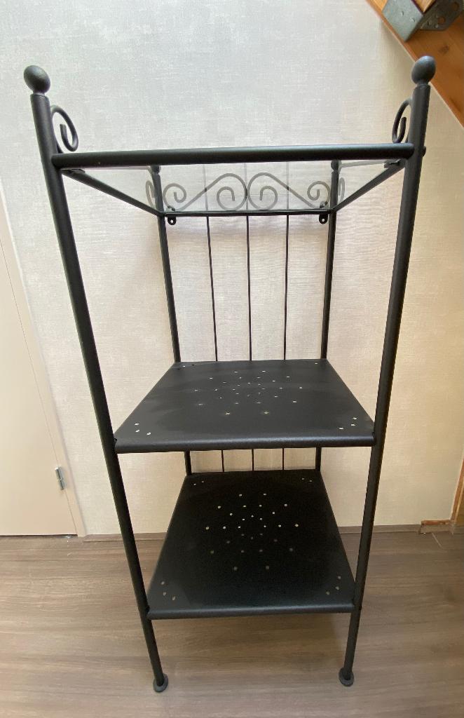 IKEA metalen vitrinekastje zwart/ glas, Ophalen, Met plank(en), Minder dan 50 cm, 100 tot 150 cm
