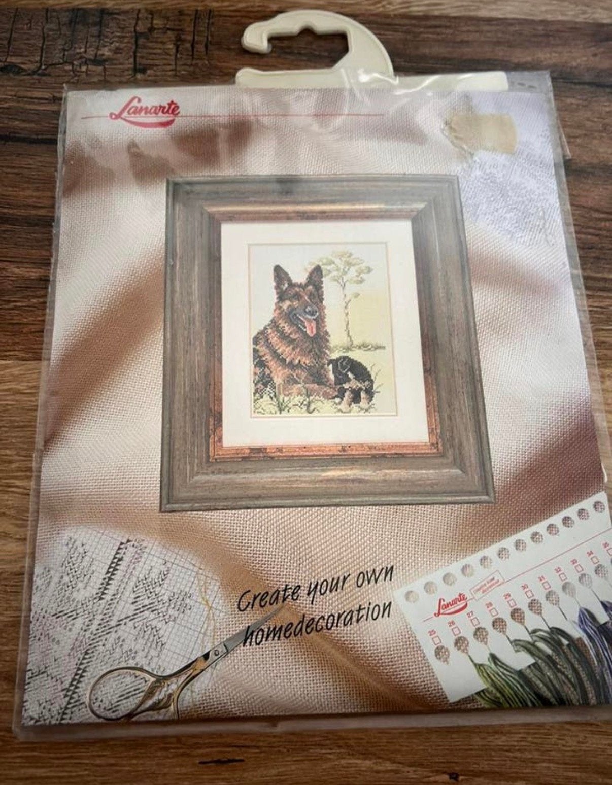 Lanarte borduurpakket van een Duitse Herdershond, Hobby en Vrije tijd, Borduren en Borduurmachines, Ophalen of Verzenden, Nieuw