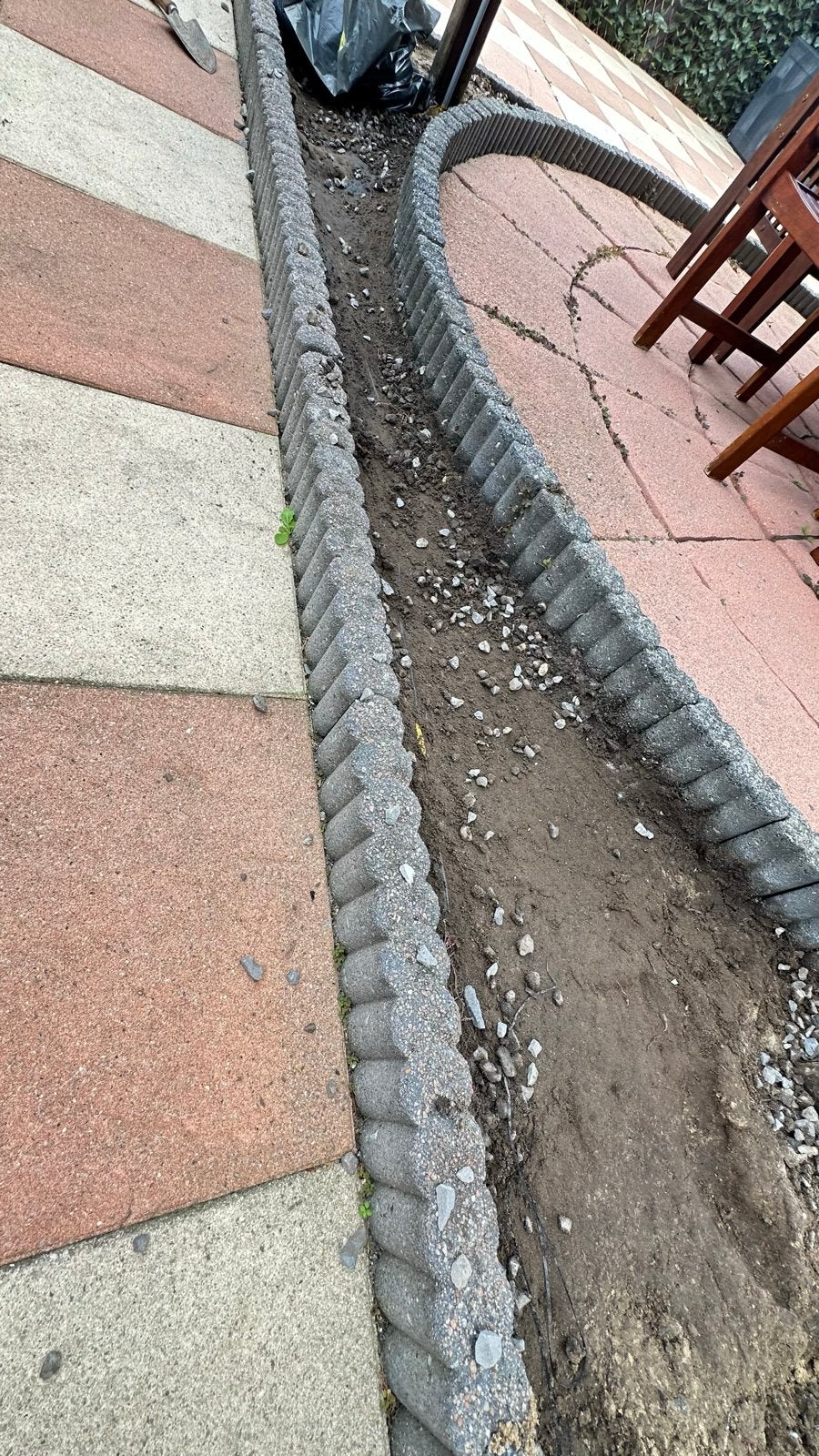 Betonnen borderstenen voor tuin of terras, Tuin en Terras, Bielzen en Borders, Ophalen, Gebruikt, 200 cm of meer, Border