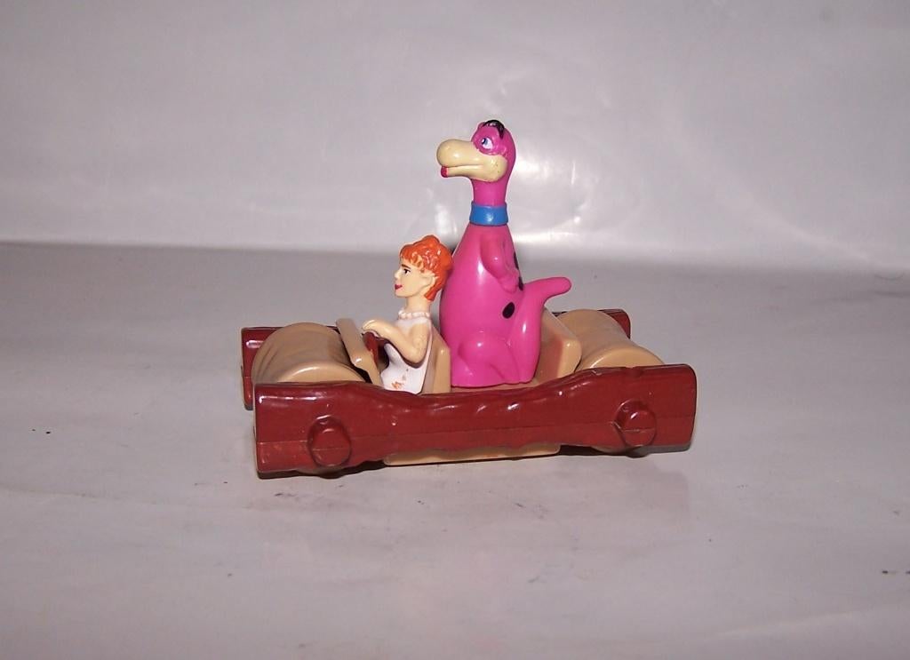 Flinstones U.C.S. and Amblin-Wilma en Dino in auto. Zeldzaam, Ophalen of Verzenden, Zo goed als nieuw