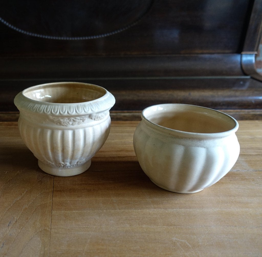 nog 2 matte terra cotta bloempotjes - nr 3 - v.a. 1,00, Rond, Ophalen of Verzenden, Zo goed als nieuw, Balkon