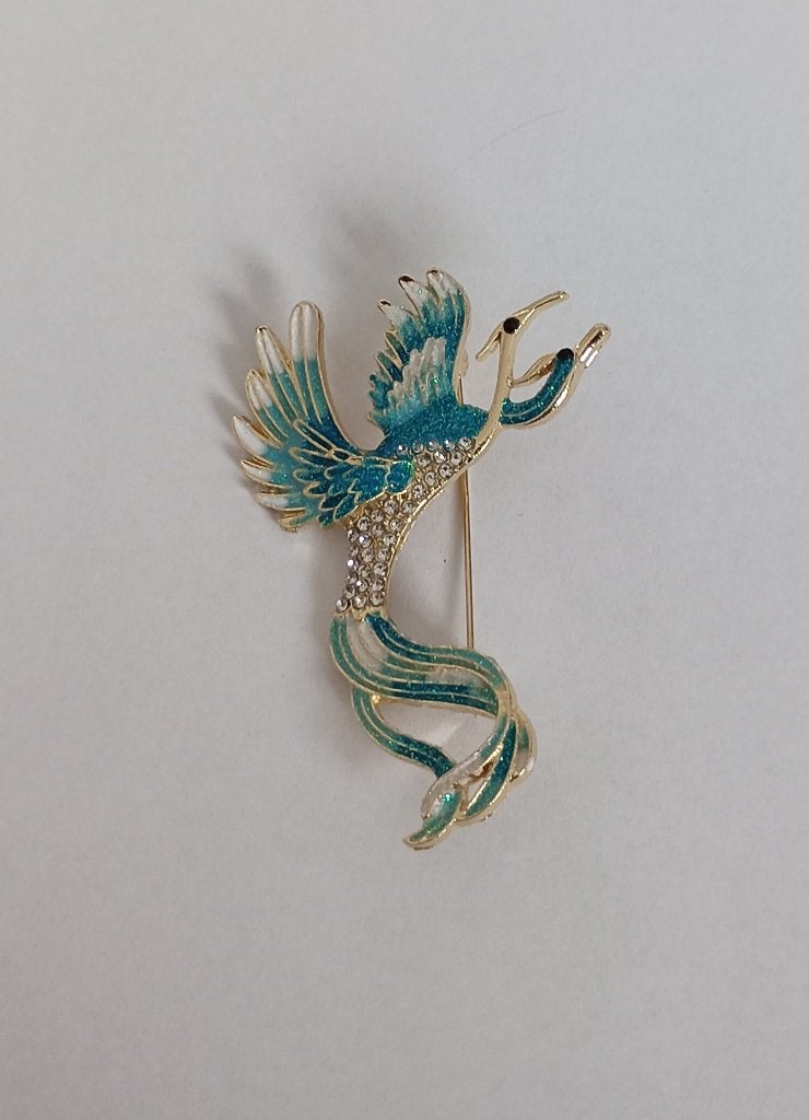 Feniks broche, Sieraden, Tassen en Uiterlijk, Broches, Overige materialen, 4 tot 7 cm, Overige kleuren, Nieuw