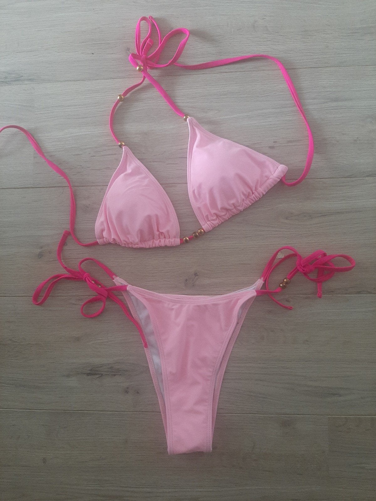 Roze bikini - heerlijk zonnen en zwemmen - maat L, Ophalen of Verzenden, Zo goed als nieuw, Roze, Bikini
