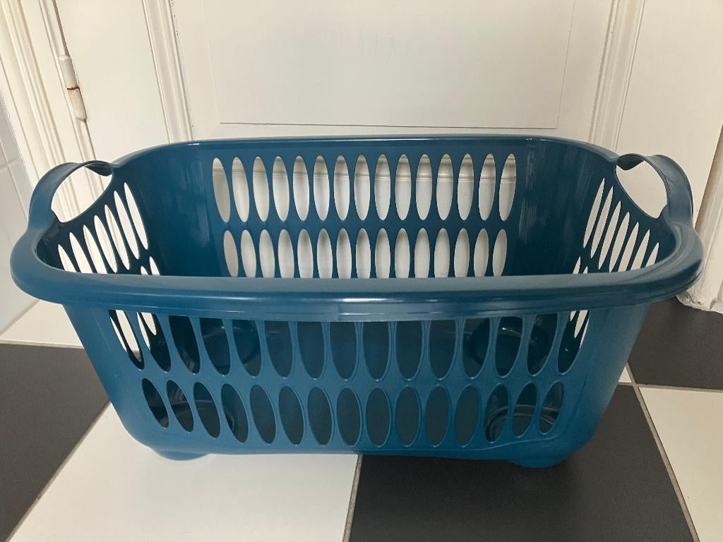 Een goede wasmand kunststof - groen - Zie foto’s, Ophalen, Zo goed als nieuw, Groen, Overige typen