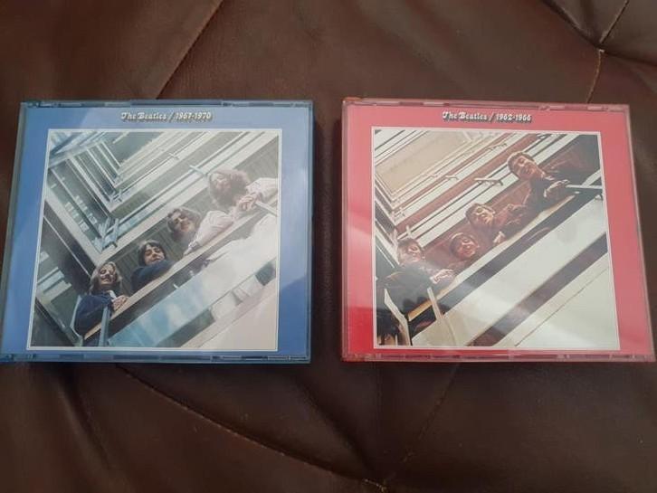 2x dubbel cd van the Beatles blauw en rood, 1960 tot 1980, Alle leeftijden, Overige genres, Ophalen of Verzenden