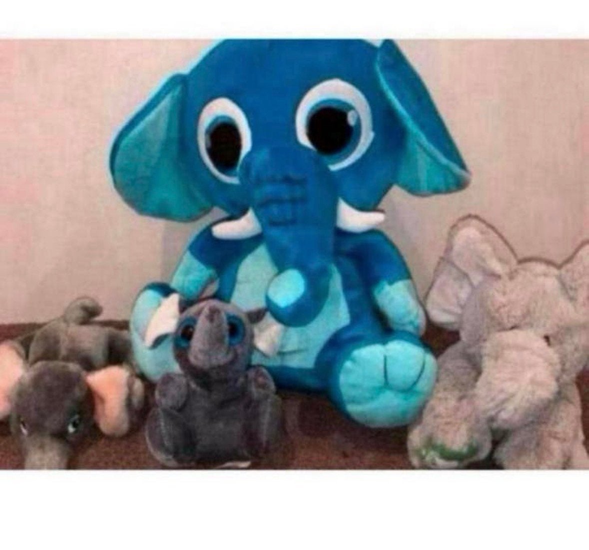 Leuke olifant knuffels, diverse maten en kleuren, Kinderen en Baby's, Blauw, Nieuw, Ophalen of Verzenden, Middelgroot (20 tot 80 cm)