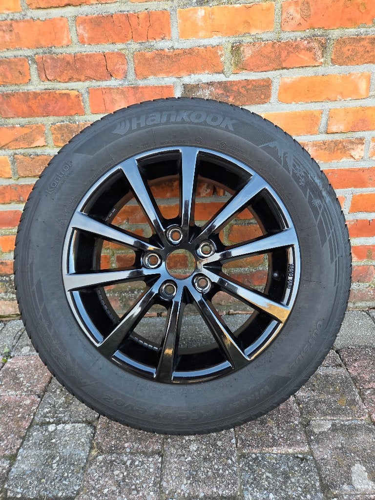 Winterbanden inclusief zwarte aluminium velgen, Ophalen, Gebruikt, 16 inch, Banden en Velgen
